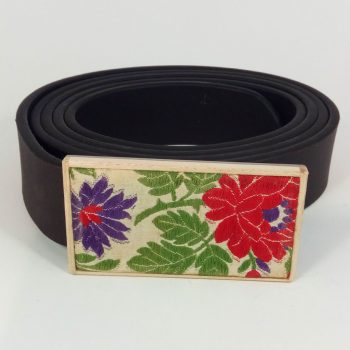 Dámský / pánský dámský folklórní opasek (unisex) kožený, černý