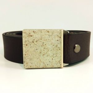 Kožený opasek s přezkou 3 cm