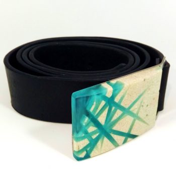 Pánský pásek s přezkou z betonu, široký 4 cm, černý