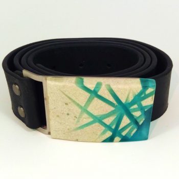 Pánský pásek s přezkou z betonu, široký 4 cm, černý