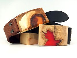 Dřevěné přezky na opasky FOP, série Nature