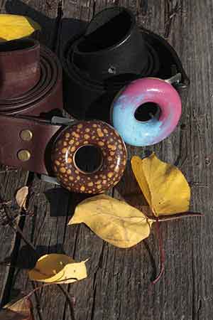 Kožené pásky FOP belts široké 4 cm, série Nature s barevnou polychromií