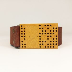 Pánský/dámský kožený pásek s betonovou sponou RASTR