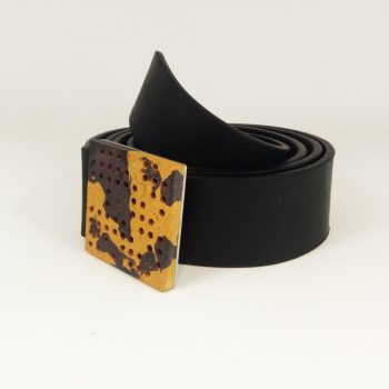 Černý pánský / dámsky pásek s betonovou sponou